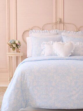 NEW NWT LSF LOVESHACKFANCY ICY WIND KING DUVET AND SHAM SET
